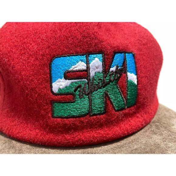 The Shirt Company Vintage Mountain Ski Hat - Red Brown Whistler - Picture 2 of 10